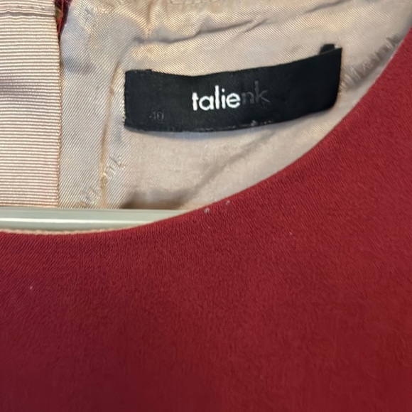 TALIE NK BRAZILIAN MAROON ZIPPER BACK WOOL BLEND dress - Picture 5 of 10